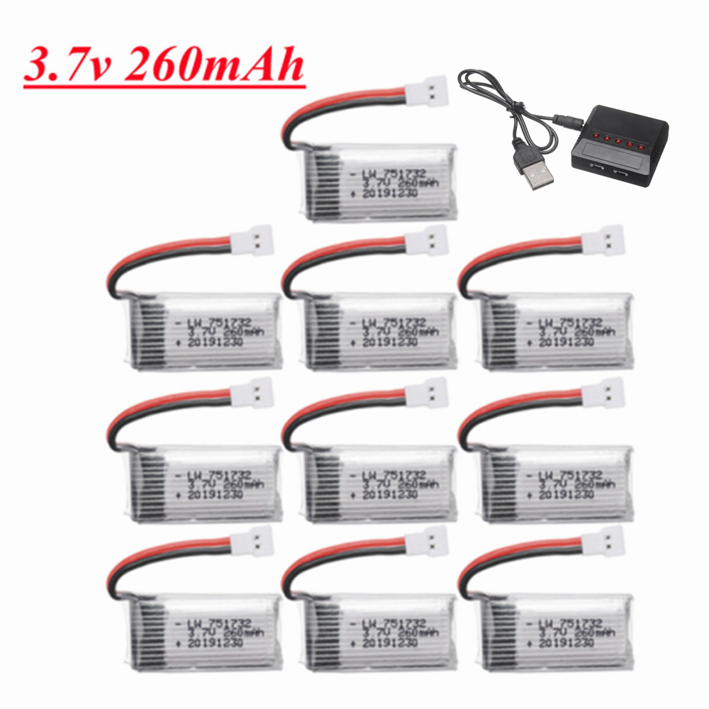 Eachine Drone E010 - H8 H36แบตเตอรี่3.7V 260mAh Lipo สำหรับ eachine