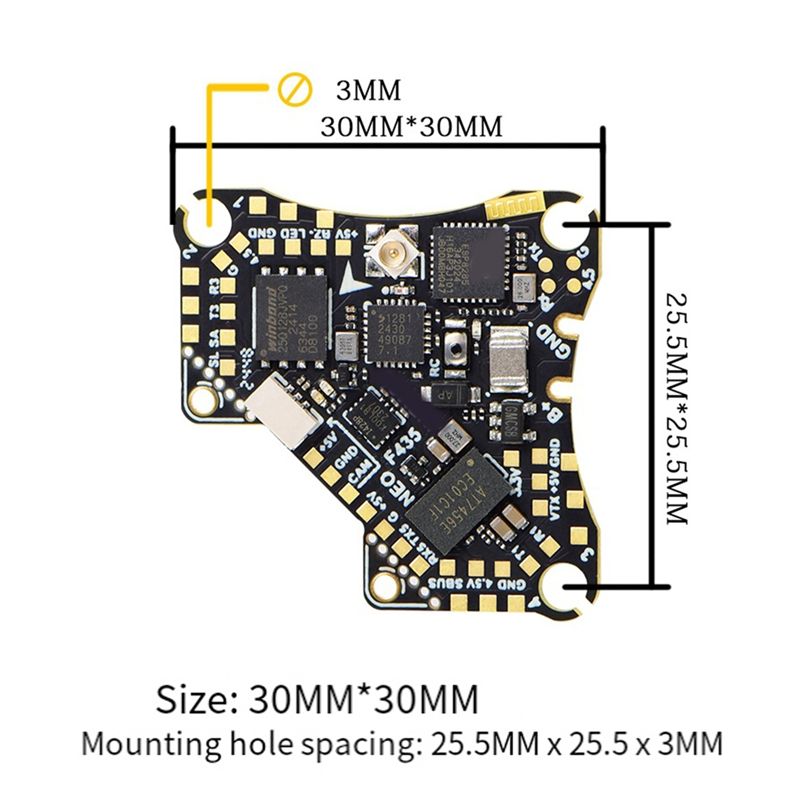 FBIL-F435 NEO 1S AIO ตัวควบคุม - Fpv Drone Flight Controller บทวิจารณ์และราคา