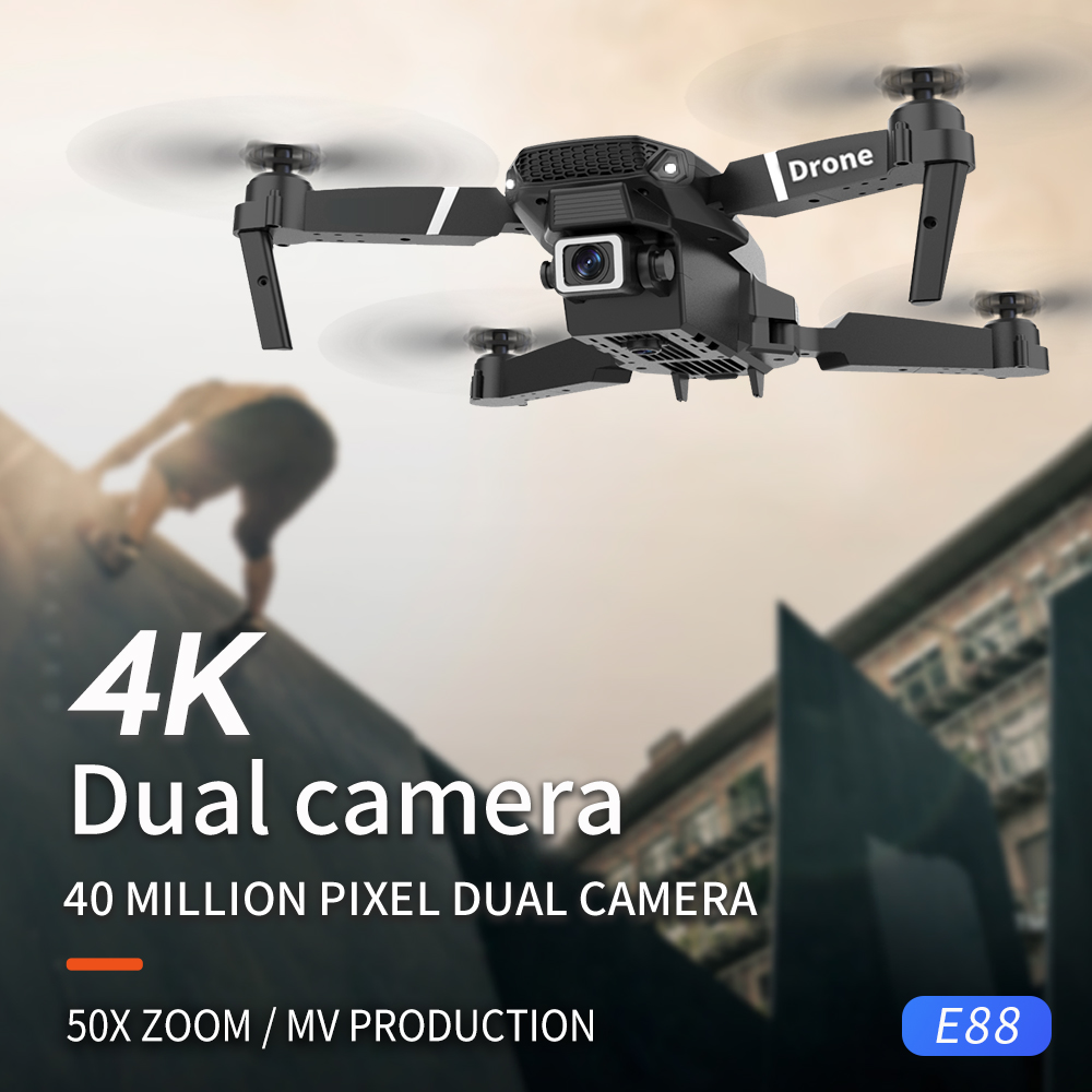 โดรนพกพา E88 PRO โครงพับได้ พร - Eachine Drone E58 บทวิจารณ์และราคา