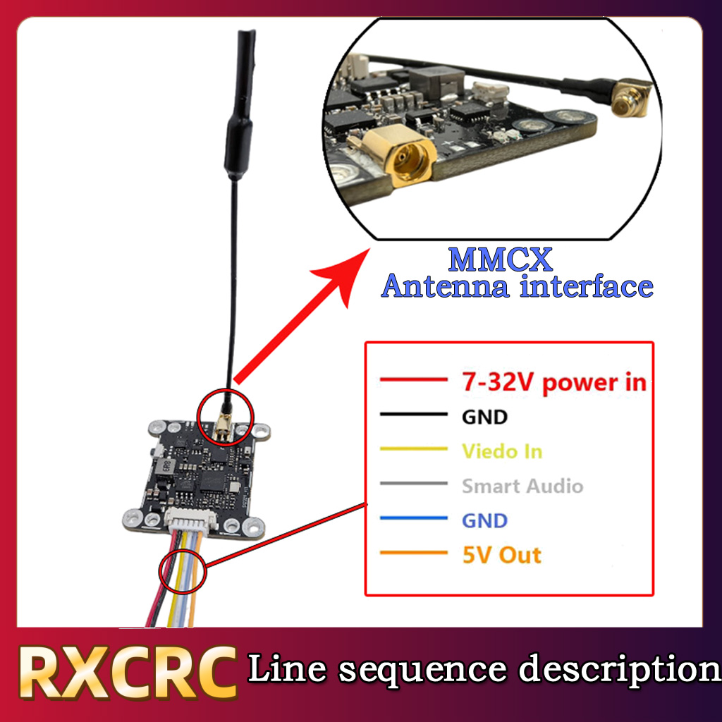 โมดูล RXCRC 5.8G 48CH 1.6W VTX - Fpv Drone Receiver บทวิจารณ์และราคา